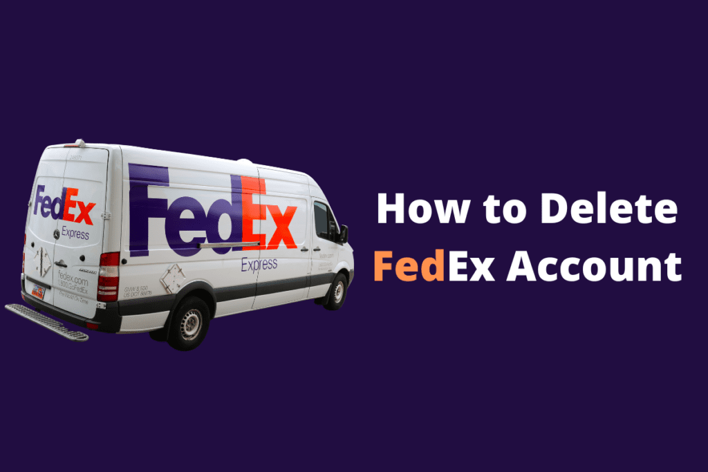 delete fedex account
